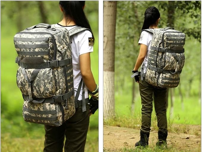 UNISTRENGH 60L Tactical Military Backpack Gear Sport Outdoor Assault Pack Rucksack Bag For Hunting Camping Trekking Travel (ACU)