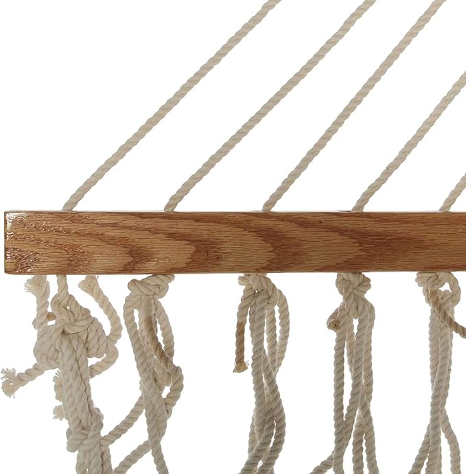 Original Pawleys Island 13OC Original Deluxe Cotton Rope Hammock with Free Extension Chains &amp Tree Hooks Handcrafted in The USA Accommodates 2 People 450 LB Weight Capacity 13 ft. x 55 in.
