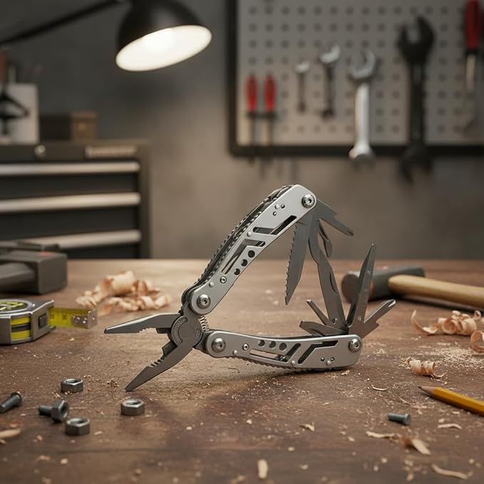 Rogue 18-in-1 Full-Size Versatile Multi-tool for DIY Home Garden Outdoors or Everyday Carry (EDC) Stainless Steel