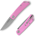REALSTEEL Luna Lite Folding KnifePocket KnivesSlipjointNail Nick2.8 D2 BladeG10 Handle1.9ozEDC Indoor OutdoorCampingHikingDaily UseGift for Men Women(Pink G10)