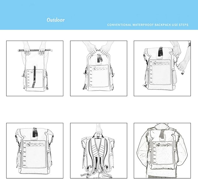 Waterproof Backpack 30L/50L Roll Top Sack Keeps Gear Dry for Travel Work OutdoorsBoating Hiking ExplorerFloating (Yellow30L)
