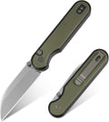 FINTISO Pocket Knife 3 14C28N Blade EDC Knife with G10 Handle Folding Knife with Pocket Clip for Outdoor Camping Hunting Hiking Survival Parrot Series