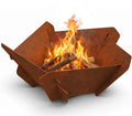 Decoroca Corten Steel Fire Pit - Outdoor Wood Burning Pit for Backyard Patio Garden &amp Terrace Durable &amp Weather-Resistant Ideal for Family Gatherings &amp Parties