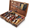 Professional Barber Tool Case Wooden Hairdressing Organizer with Metal Lock &amp Handle Portable Storage Box for Clippers Scissors &amp Accessories
