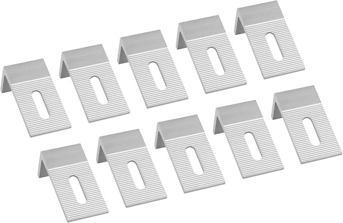 1/4/10Pcs Aluminum Alloy Solar Panel Mounting L Brackets 90 Degree Angle PV Connection Angle For RV Boat Off Grid Roof Photovoltaic Solar Panel Mount L Bracket(10pcs)