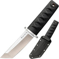 Cold Steel Kyoto 3.25 Durable Compact 8Cr13MoV Stainless Steel Fixed Blade Tanto Outdoor Hunting Utility Knife 3 3/8 Textured Kray-Ex Handle Sheath Included
