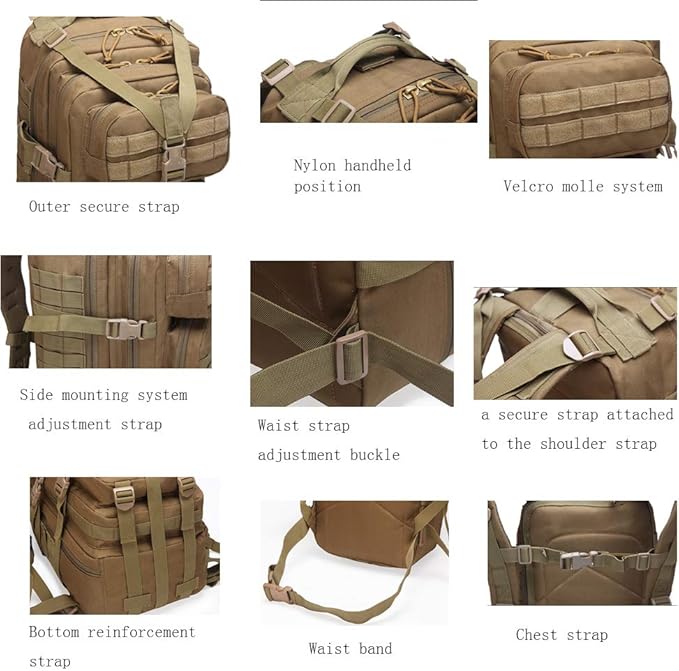 Molle Assault Pack 45L Tactical Backpack 3 Day Pack Bag Survival Rucksack