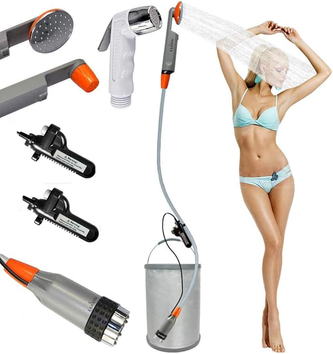 RGA Update Portable Bidet Handheld Camp Pump with Rechargeable IPX8 Waterproof for Outdoor Travel Hiking Traveling Pet Washing