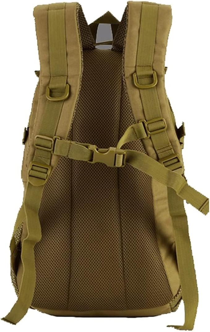 25L Tactical Hiking Backpack Military Camouflage Hunting Rucksack Lightweight Waterproof Climbing Sports Bag (Black)