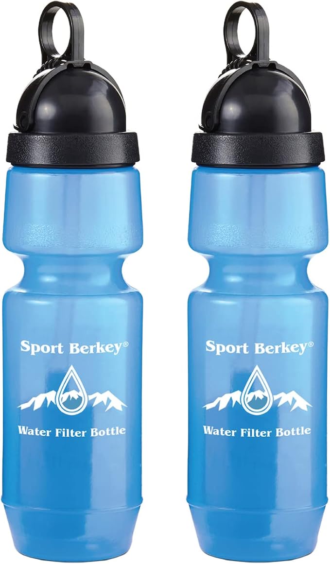 Berkey 2-Pack of Sport Water Filter Bottles Ideal for Everyday Use on the Go—Driving Sports Exercise Travel Home Work School and Play