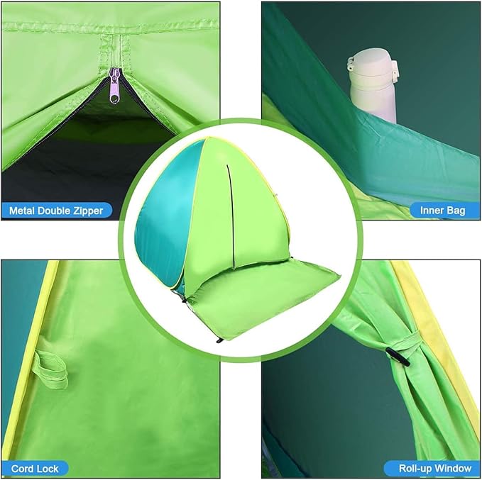 UPF 50+ Pop Up Beach Tent Sun Shelter Portable Anti UV Sun Shade Shelter for 1~3 Person Outdoor Activities Camping Fishing Hiking Picnic Touring