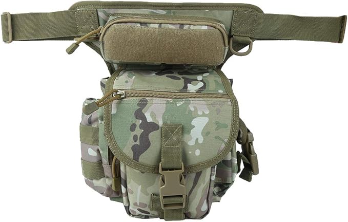 Oxford Cloth Drop Leg Bag Reporter Pouch Multifunctional Photography Leg Bag with Quick Access Pockets Durable 900D Oxford Fabric for Sports Outdoor Activities (CP (spot) One Size)