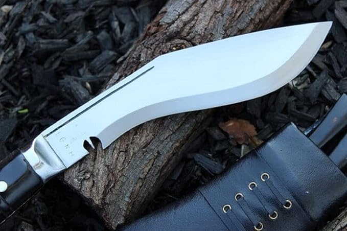 8 Inches Full Tang Service No. 1 Remade Kukri - Nepali Army Issue Khukuri Knife - Hand Forged Oil Tempered Carbon Steel Blade - Ready for Work