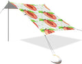 Beach Canopy with Windproof Ropes &amp Sandbags Beach Tent Sun Shade Sun Shelter for Camping Trips Fishing Backyard Fun or Picnics Peach