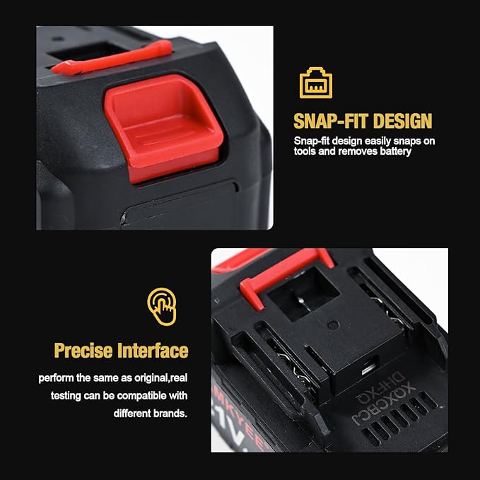21V Lithium Battery and Charger Cord 4.0 Ah Battery with Charger Adapter Led Indicator Compatible for Cordless Tiller Cultivator
