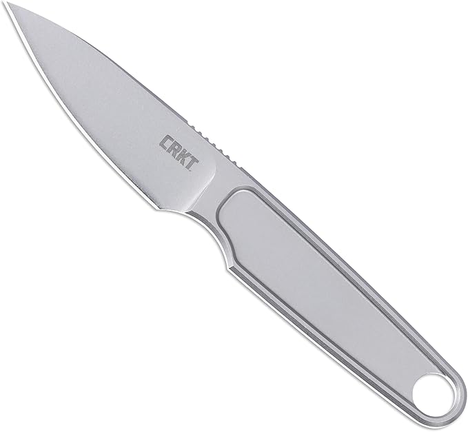 CRKT HangTi Everyday Carry EDC Fixed Blade Knife: Titanium Plain Edge Blade Kydex Sheath 7066