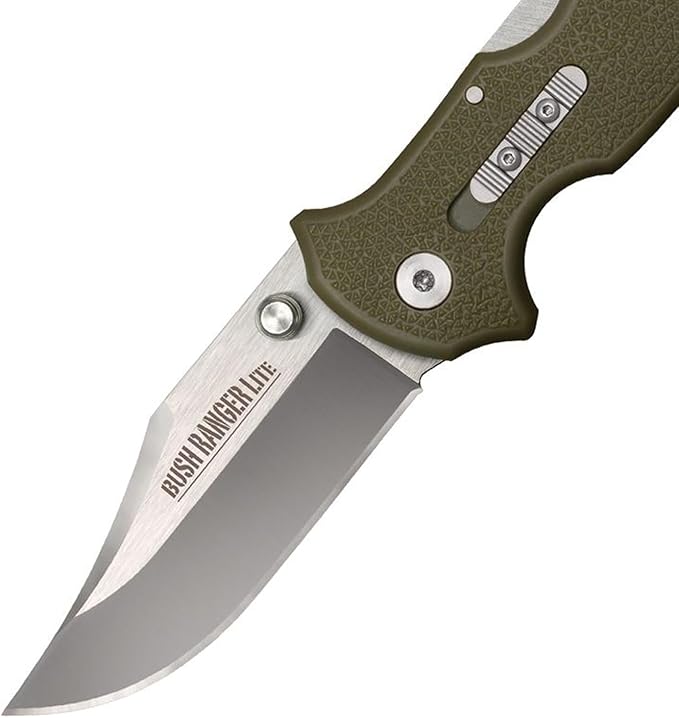COLD STEEL Bush Ranger Lite 3.5 8Cr13MoV Razor-Sharp Blade 4.875 GFN Easy-To-Grip Handle Everyday Carry Hunting Folding Knife w/Rocker Lock