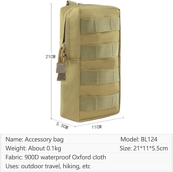 Tacticool Molle Pouch Tactical Compact Water-Resistant EDC Pouch Bag Small Utility Pouch