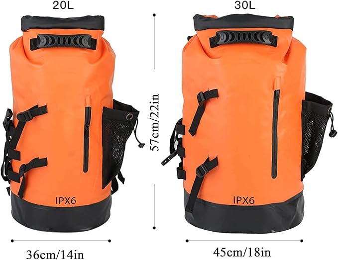 Large Capacity Waterproof Dry Bag Floating Mountaineering Backpack Roll-top Drying Bag for Kayaking Camping (Size : 20L)