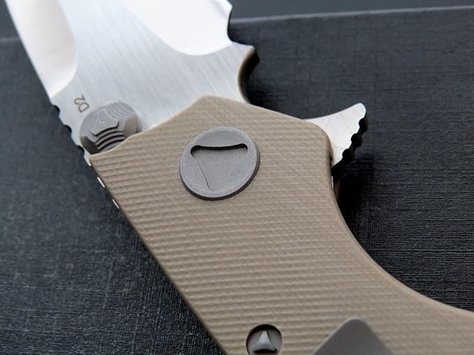 Eafengrow EF335 Folding Knives D2 Blade and G10 Handle5 inch Closed EDC Pocket Folding Knife with Clip (gray)