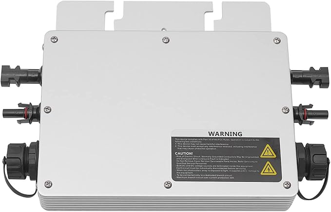 Solar Grid Tie Micro Inverter XJ-WVC-700W 700W 110V Waterproof Inverters Solar Powered Reversing Converter Aluminium Alloy Inverters w/AC Connection Cable for Schools Power Stations Homes