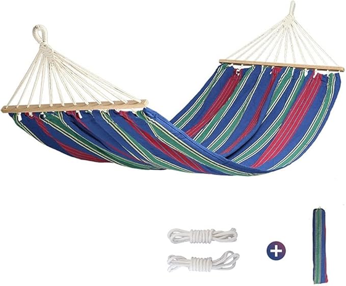 Portable Hammock Portable Hammock Solid Wood Sticks Outdoor Canvas Hammocks Hanging Chair for Backpacking Beach
