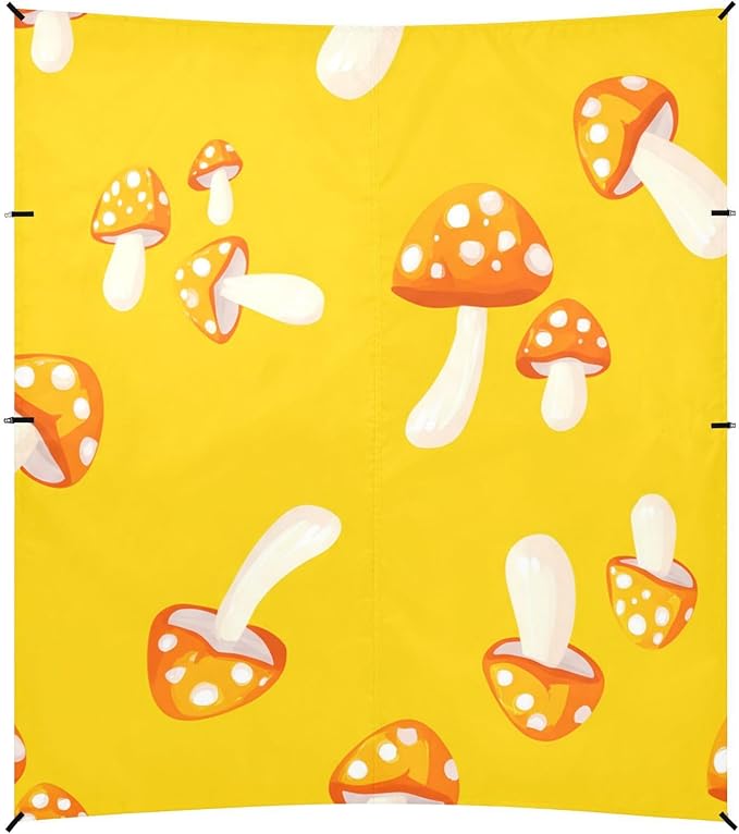 Beach Canopy with Windproof Ropes &amp Sandbags Beach Tent Sun Shade Sun Shelter for Camping Trips Fishing Backyard Fun or Picnics Mushroom