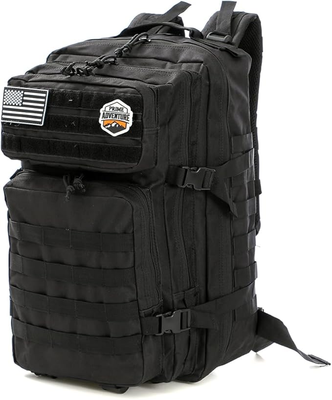 Prime Adventure 45L Outdoor Molle Backpack – Modular Military Tactical Gear Pack for Hiking Camping &amp Travel