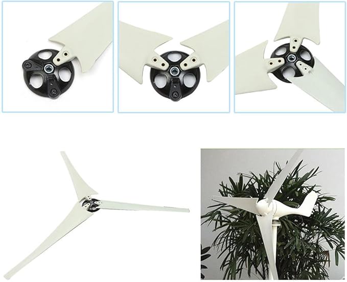 BRAVECOW Windmill Blades Replacement Delta Wing Blade Nylon Fiber Blade Wind Turbine Generator Blade Windmill Power Charge Accessories for Wind Generator (750mm)