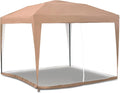 Greemotion Raylene Outdoor Pop Up Canopy Side Netting with Mobile Carry Bag 10x10 ft