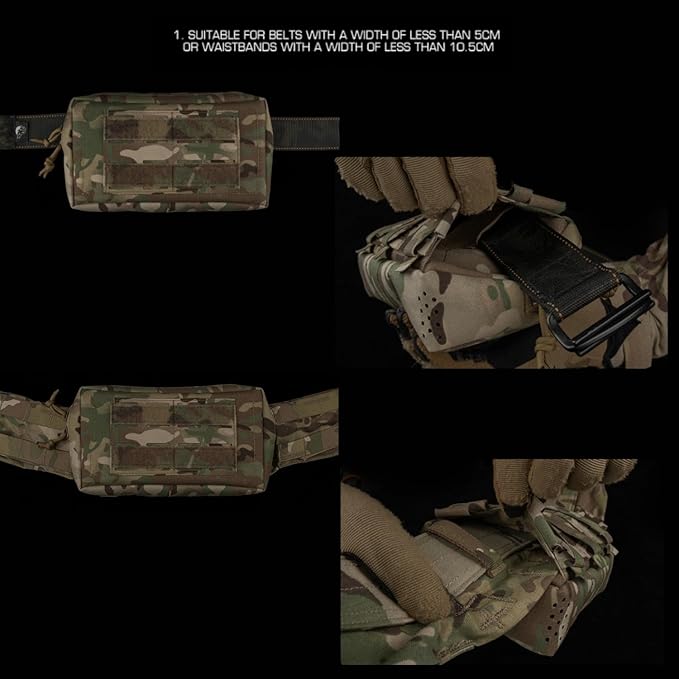 Tactical MOLLE GP Utility PouchMultifunctional Nylon Bag Multi-Color EDC Organizer Trauma Kit Bag for Duty Belt and Vest(9x2x5)