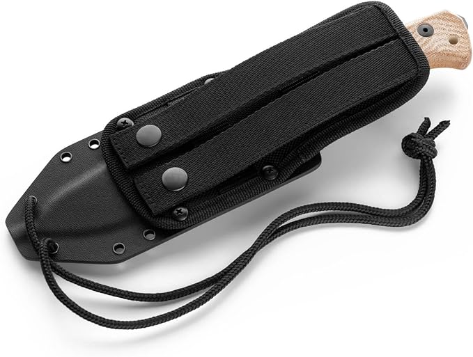 Lionsteel T6 CPM 3V Old Black Blade Natural Canvas Knife