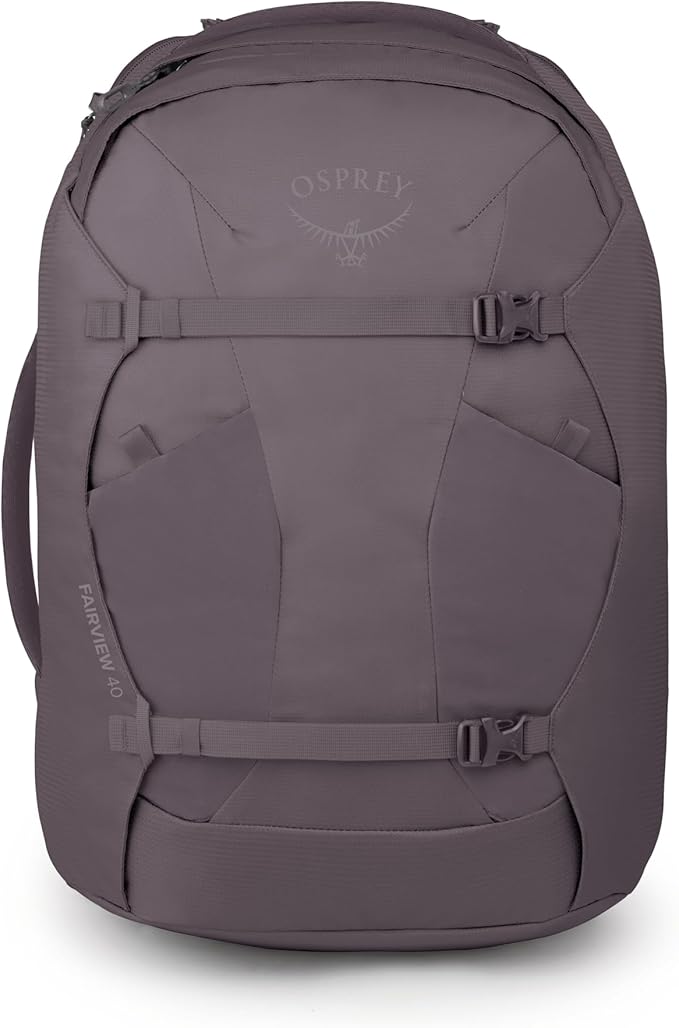 Osprey Fairview 40L Women's Travel Backpack - Carry On Bag with Laptop Sleeve and Toiletry Pocket Graphite Purple