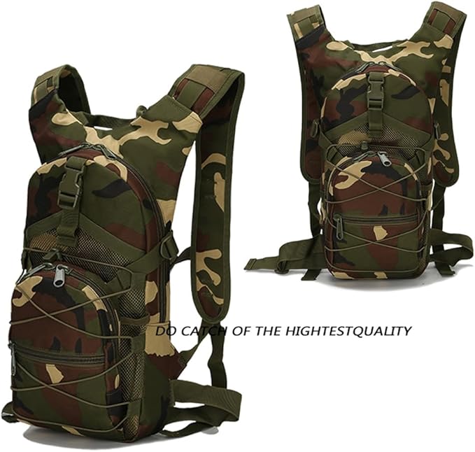 Tactical Backpack Small Military Daypack Assault Pack Rucksack Bag for Travel Hiking Running Outdoor Sports (Jungle Camouflage)