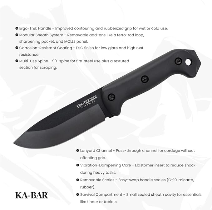 KA-BAR Becker BK2 Campanion Fixed Blade Knife Carbon Steel