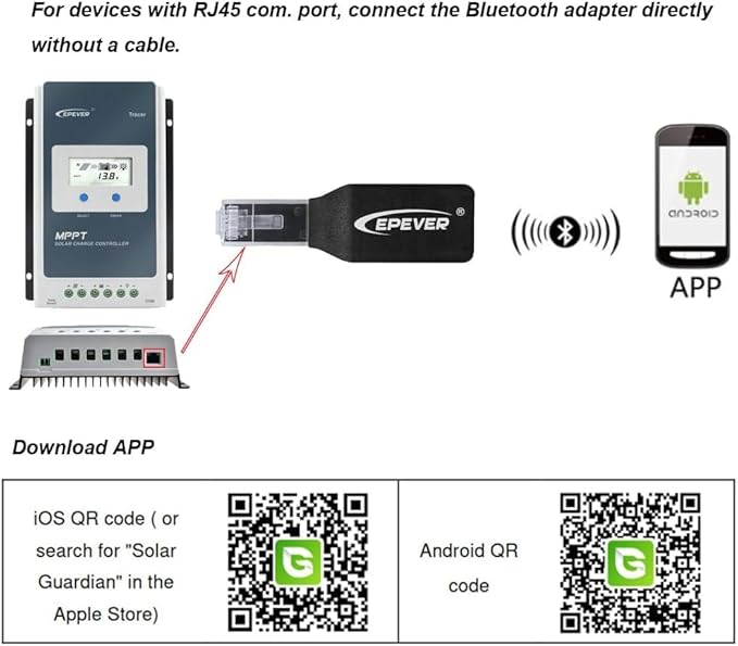 EPEVER BLE Adapter for EPEVER Solar Charge Controller(Tracer-an/Tracer-BN/Tracer-CPN/Xtra Series)