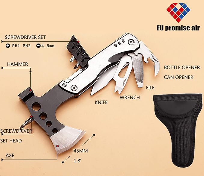 Stainless Steel Multipurpose Tool Kit Portable &amp Heavy Duty Light Weight &amp Durable Pocket Multi Tool Kit Suitable as Camping Multitool Emergency Pocket Tools