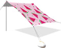xigua Watermelon Beach Tent Sun Shelter with Carrying Bag - Silver Coated Oxford Fabric Beach Canopy for Beach Camping Fishing - Includes Windproof Ropes Sandbags &amp Stakes