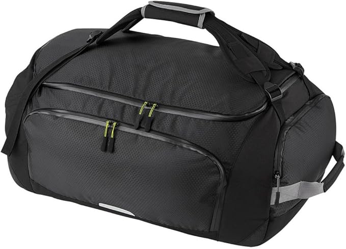 Quadra SLX 60 Litre Haul Bag (QX560) - Adjustable Straps Wet Pocket Backpack - Black