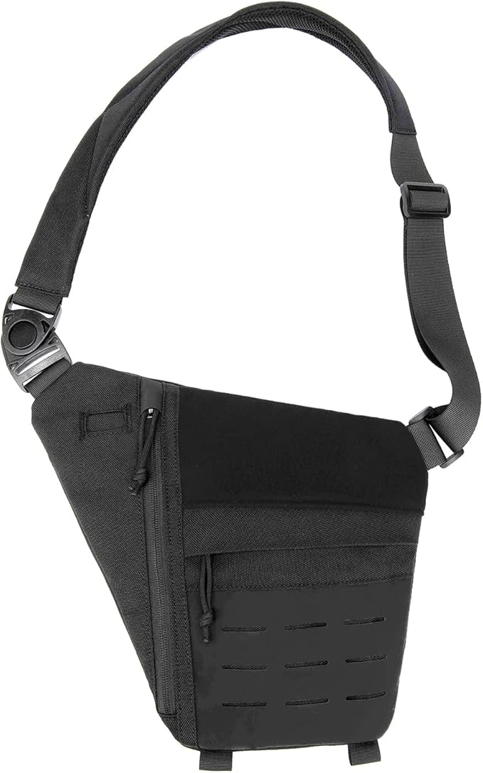 Concealed Carry Sling Bag for Men Chest Holster Bag of Pistols Anti-Thief Crossbody Daypack Personal Pocket Sling Pack