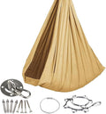 Kids Hammock Swing Comfortable Elastic Support Seat Portable Camping Hammock Chair Lightweight Design Easy Hook Function Multi Purpose Outdoor Accessory Boys Girls Use 110.24x39.37x0.39 Inches