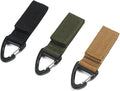 3PCS Outdoor Camping Hiking Nylon Strap Keychain Tactical Rug Bag Triangle Backpack Waist Bag Fastener(1Pc Army green)