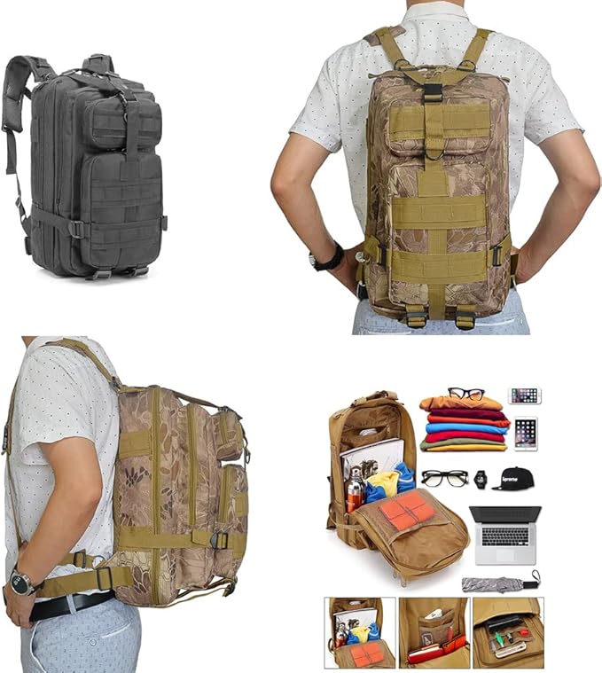 Magik 30L Military Tactical Bag Camping Outdoor EDC Travel Rucksack Hiking Backpack (ACU)