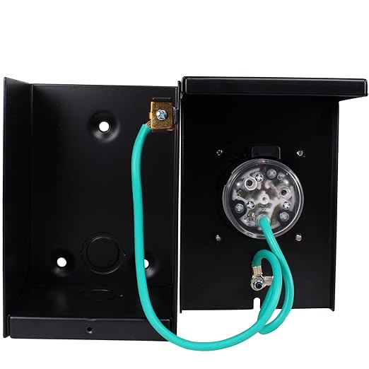 30A/50A Power Inlet Box for Generator Journeyman-Pro ETL Listed w/Waterproof CoverL5-30PTT-30PL14-30PSS-2-50P | 30 or 50 Amp 125/250V | for 3 or 4 Prong Extension Cord (TT-30P - Black)
