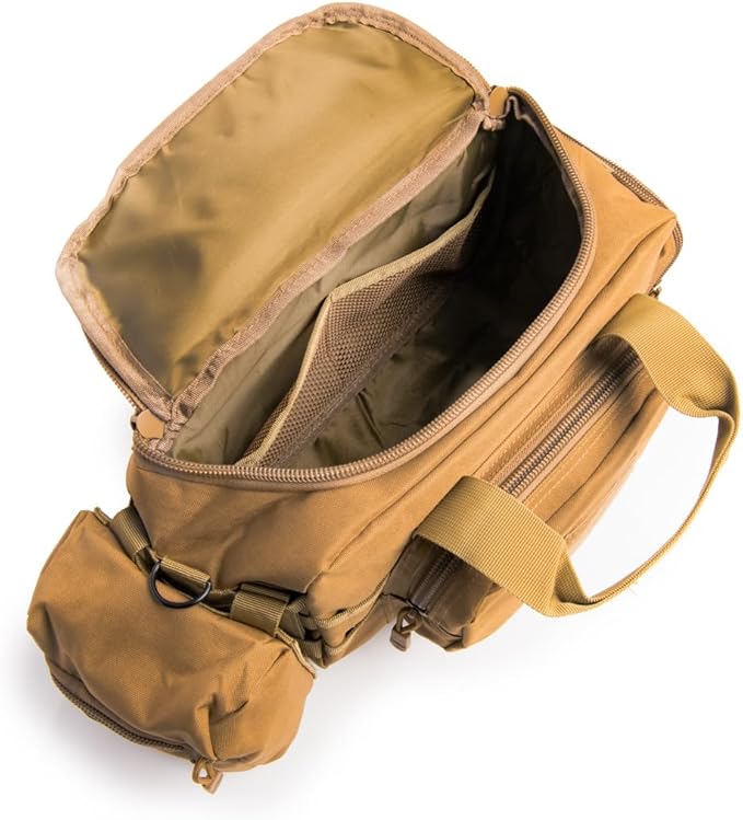 Medium Range Bag with Pistol Retention System Padded Main Compartment Two Mesh Pockets Shoulder Strap and MOLLE Webbing