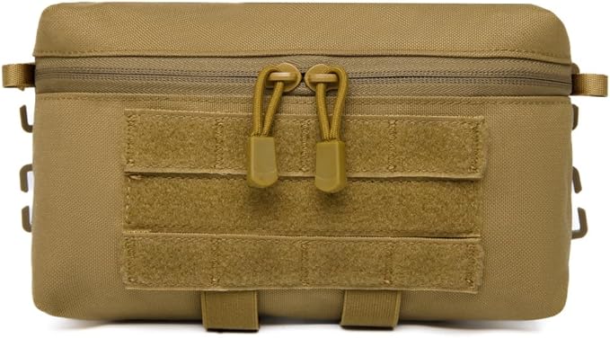 Tactical Molle Admin Pouch Waterproof Utility Tool Pouch Gadget Storage Bag with Hook&ampLoop Fastener for Backpacks ﻿
