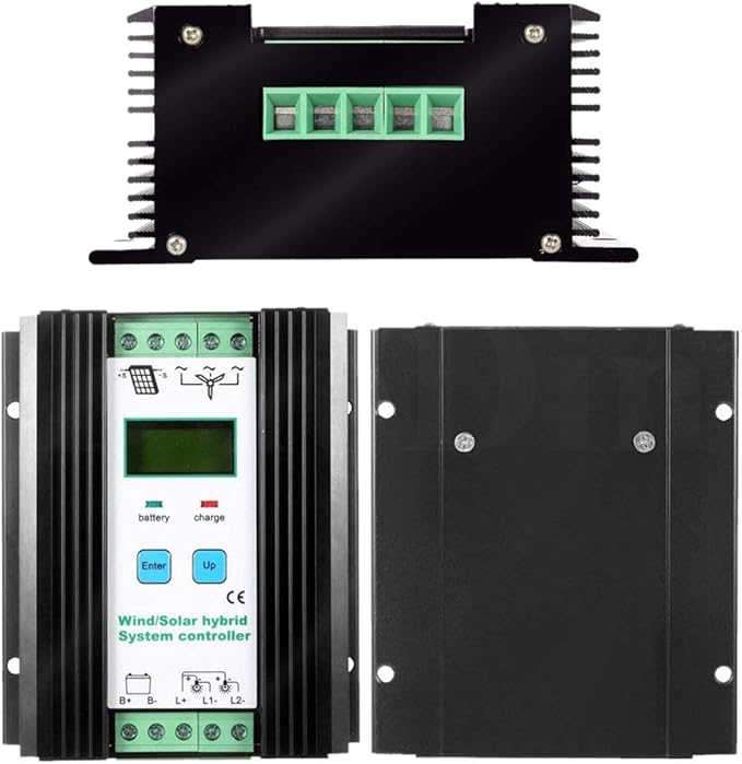 SolaMr 1000W 12V / 24V Wind Solar Hybrid Charge Controller Fits for 600W Wind and 400W Solar Power Boost Charge Solar PWM Charging Technology Digital Intelligent Regulator with LCD Display