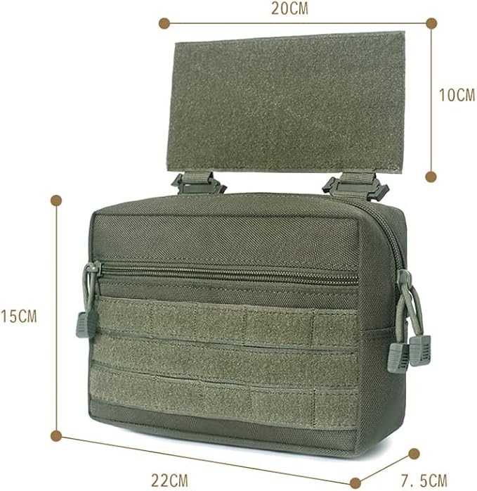 Tactical MOLLE Dump Drop Pouch Sub Abdominal Utility Tool Bag for JPC CPC AVS Vest with Hook and Loop Panel