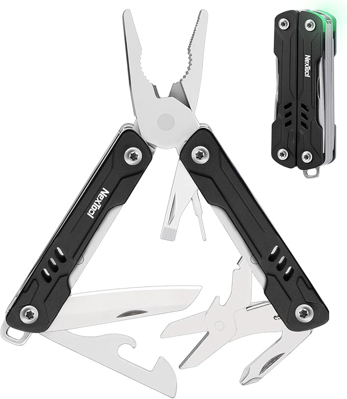 NexTool Mini Sailor S11 Keychain Multitool 11-in-1 Compact EDC Pliers with Pocket Knife Scissors &amp Screwdrivers Lightweight Small Multitool for DIY Travel Camping and Gift Cool Gadget for M
