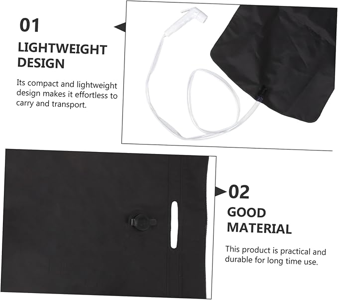 POPETPOP Camping Toiletry Bag Portable Shower Pump Outdoor Shower Kit Small Bag for Water Storage